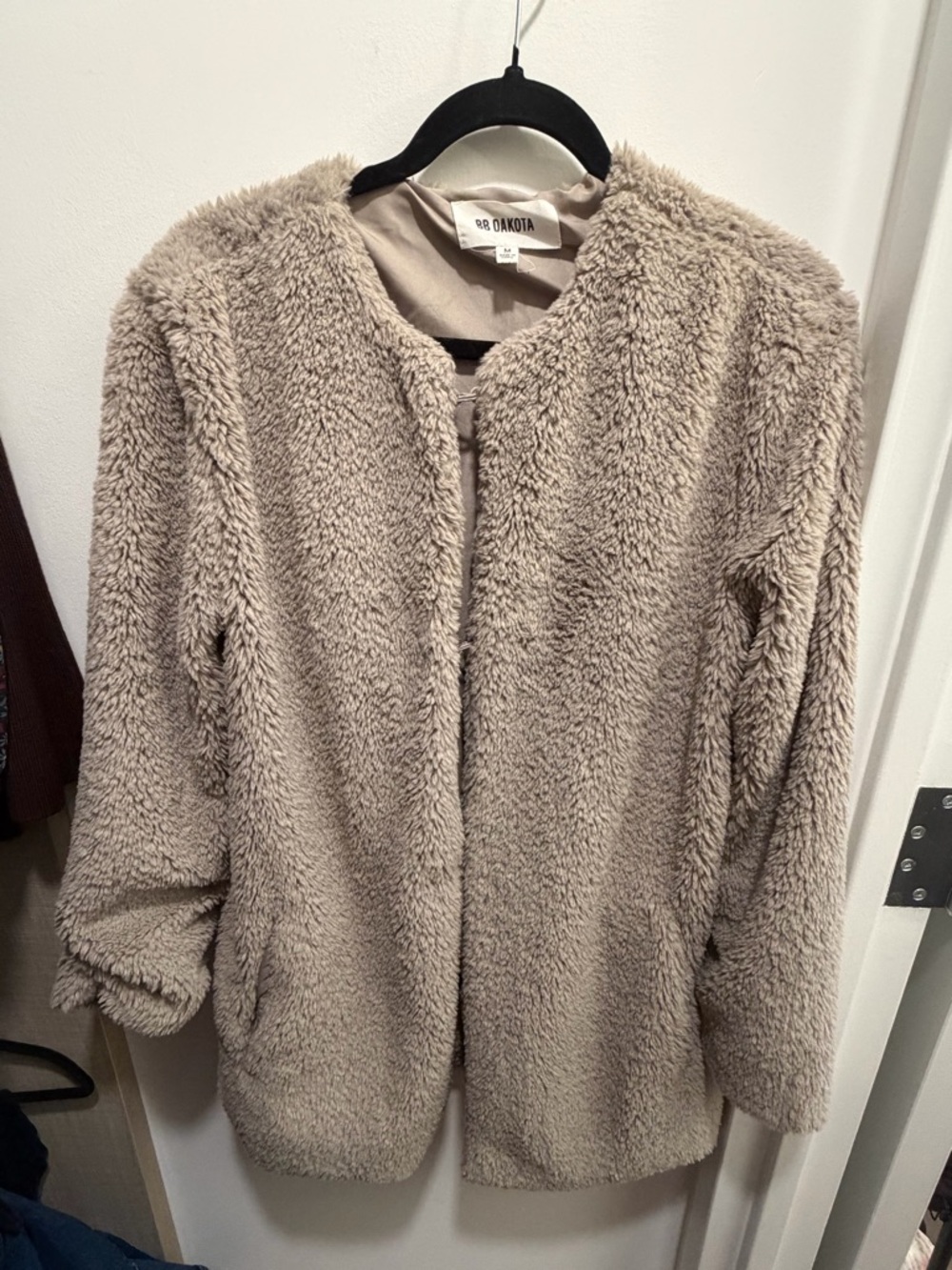BB Dakota Neutral Taupe Teddy Jacket